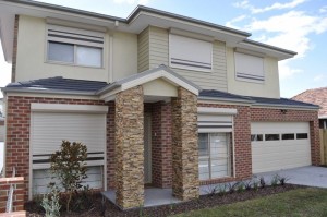 Window Roller Shutters WIth Stripes Adelaide