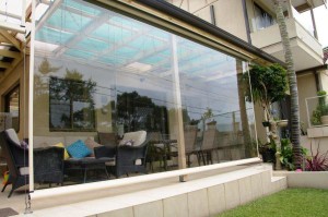 Wire Glide Outdoor Clear PVC Blinds Adelaide