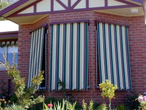 Striped Canvas Window Awning Adelaide