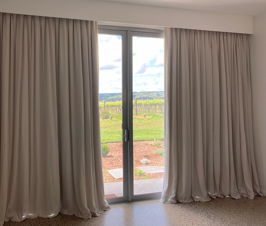 Pooling Linen Blockout Curtain