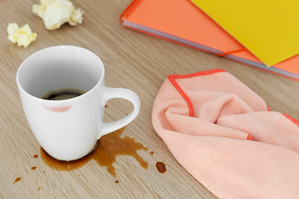 How to remove stubborn coffee stains from timber floors?
